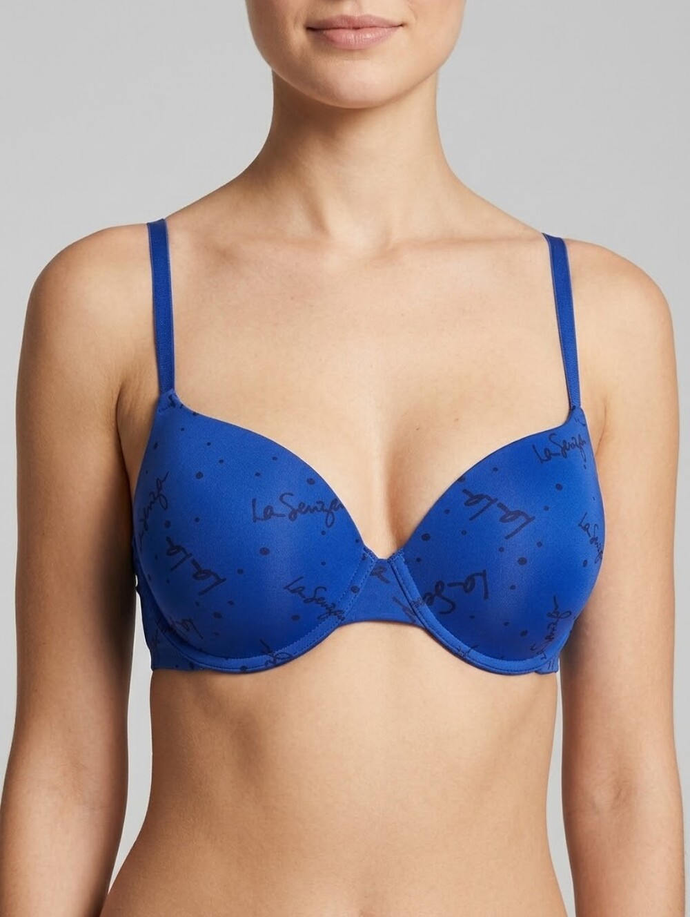 La SENZA Cobalt Blue Script Push-Up Bra